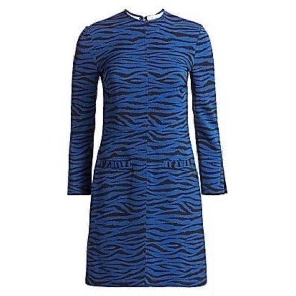 A.L.C. Noelle Tiger Print Striped Crewneck Dress - Size 4 - Picture 3 of 3